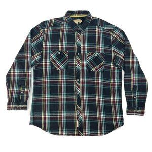 Territory Ahead Shirt Men's XL Black Plaid Long‎ Sleeve Button Down Flannel